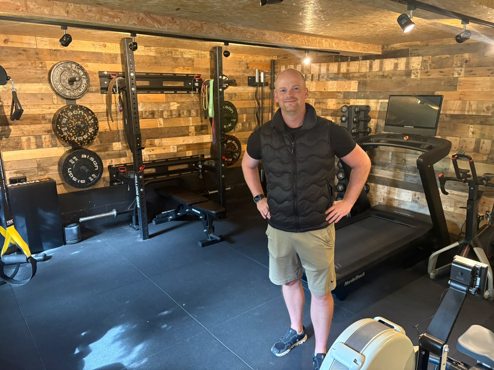 John Chalmers standing in his private training studio